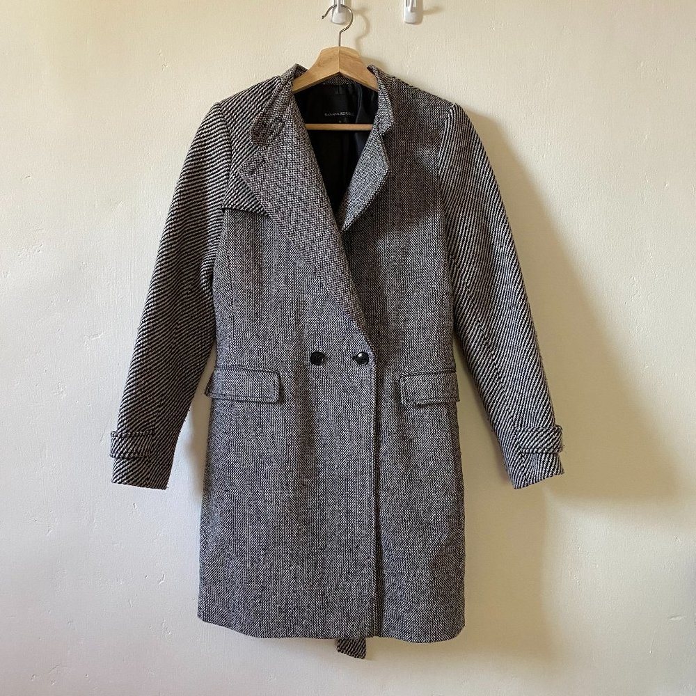 Thick Wool B&W Pea Coat
